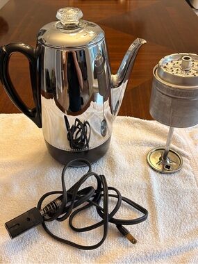 Vintage Sunbeam Deluxe Automatic Percolator AP-16 | 10 Cup Chrome Coffee Maker